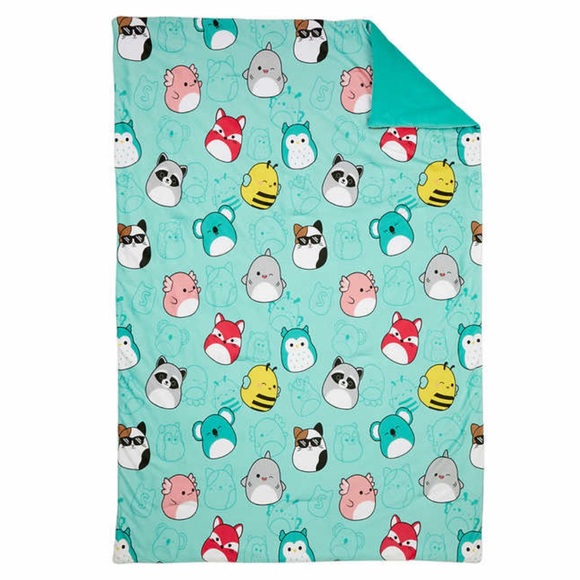 Squishmallows Snuggle Throw ~ TEAL - Picture 1 of 4